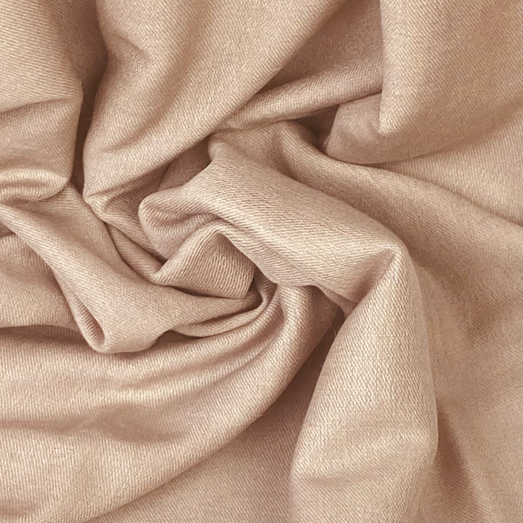Tapioca Cream Pashmina - Cut Fringe | Signature Cashmere