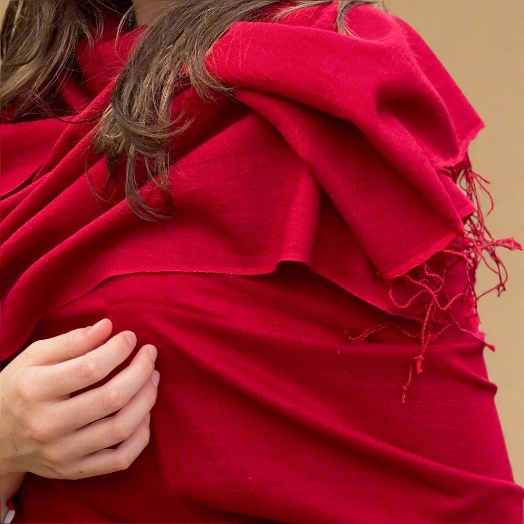 Valentine Red Classic Pashmina Signature Cashmere