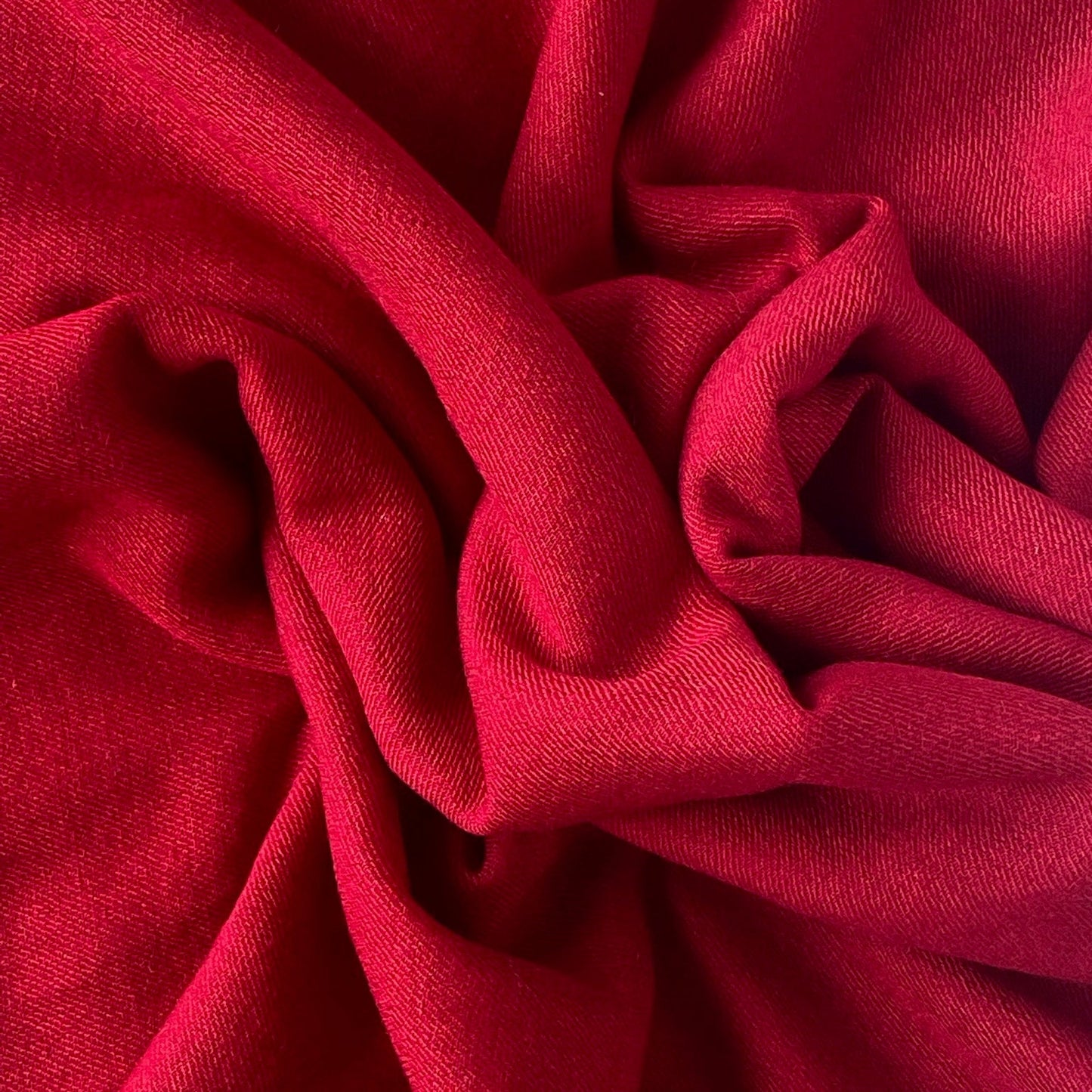 Valentine Red Pashmina - Cut Fringe Signature Cashmere