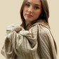 Warm Taupe Cable Knit Pashmina Signature Cashmere