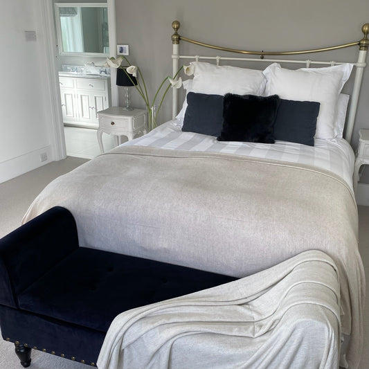 Warm Taupe Luxury Cashmere Throw Signature Cashmere