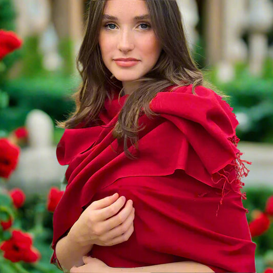 Valentine Red Classic Pashmina