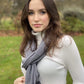 Storm Grey Cashmere Scarf